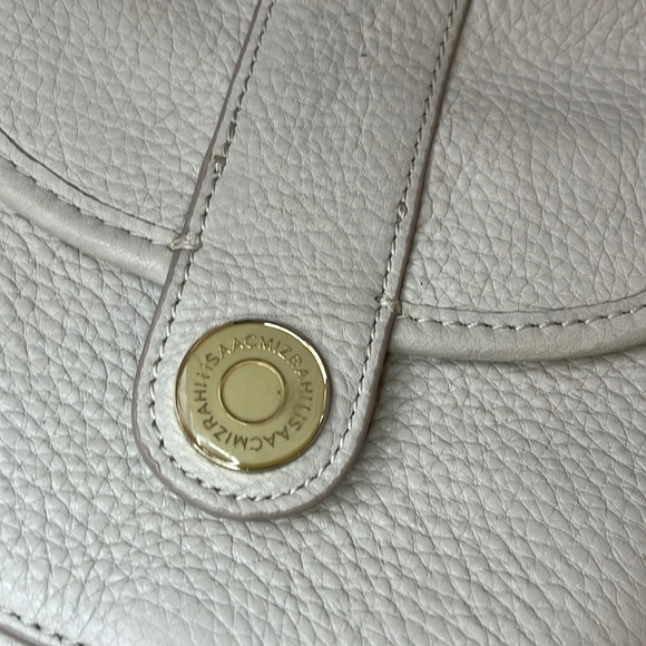 Isaac Mizrahi Cream Genuine leather Crossbody Purse - Picture 3 of 10